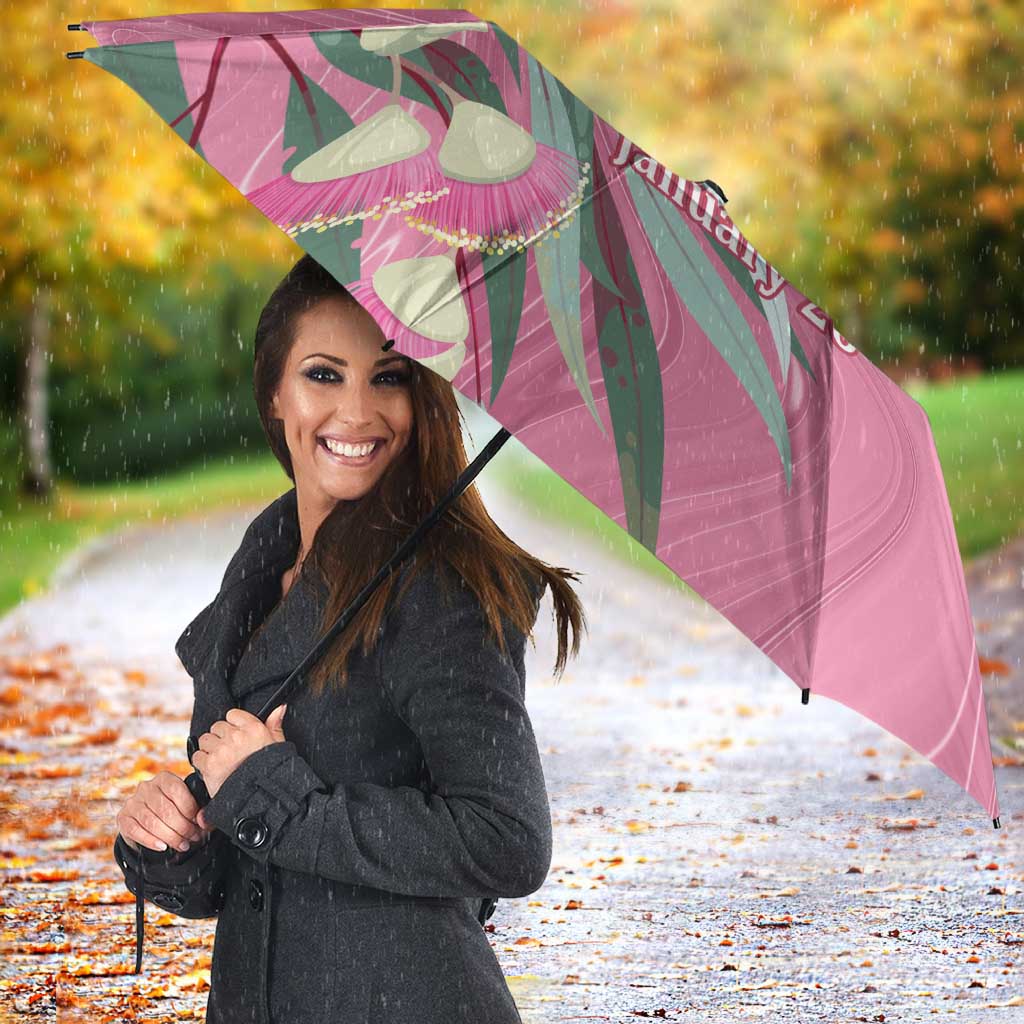 Pink Cockatoo Australia Day Umbrella Proud To Be An Aussie Opal Eucalyptus Blossoms - Aussie Hoodie