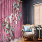 Pink Cockatoo Australia Day Window Curtain Proud To Be An Aussie Opal Eucalyptus Blossoms - Aussie Hoodie