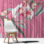 Pink Cockatoo Australia Day Window Curtain Proud To Be An Aussie Opal Eucalyptus Blossoms - Aussie Hoodie