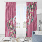 Pink Cockatoo Australia Day Window Curtain Proud To Be An Aussie Opal Eucalyptus Blossoms - Aussie Hoodie