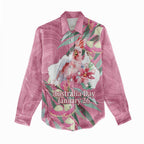 Pink Cockatoo Australia Day Women Casual Shirt Proud To Be An Aussie Opal Eucalyptus Blossoms - Aussie Hoodie