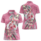 Pink Cockatoo Australia Day Women Polo Shirt Proud To Be An Aussie Opal Eucalyptus Blossoms - Aussie Hoodie