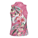 Pink Cockatoo Australia Day Women Sleeveless Polo Shirt Proud To Be An Aussie Opal Eucalyptus Blossoms - Aussie Hoodie