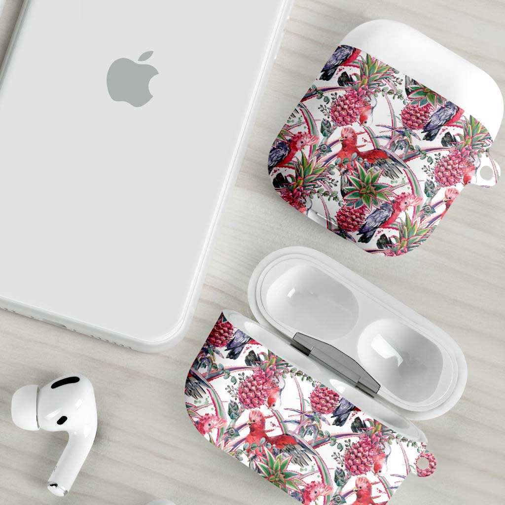 Australia Pink Galah AirPods Case Rose-breasted Cockatoo Pineapple Seamless Vibes - Aussie Hoodie