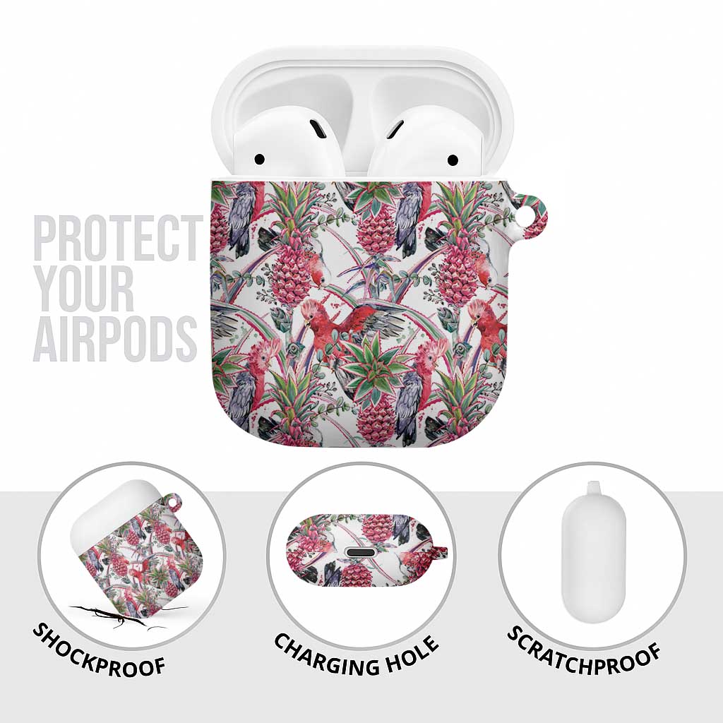Australia Pink Galah AirPods Case Rose-breasted Cockatoo Pineapple Seamless Vibes - Aussie Hoodie