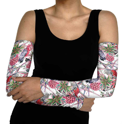 Australia Pink Galah Arm Sleeves Rose-breasted Cockatoo Pineapple Seamless Vibes - Aussie Hoodie