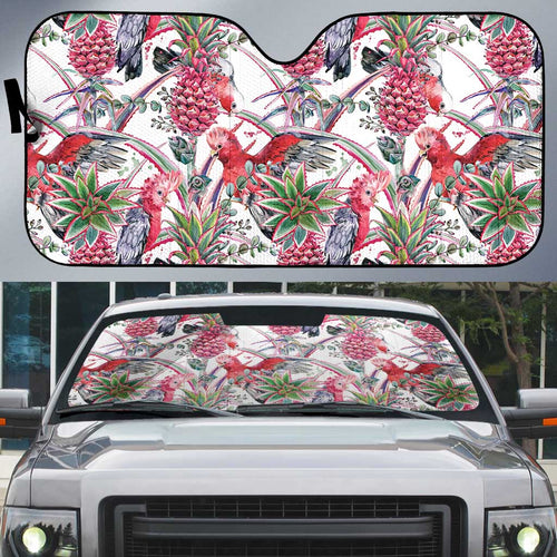 Australia Pink Galah Auto Sun Shade Rose-breasted Cockatoo Pineapple Seamless Vibes - Aussie Hoodie