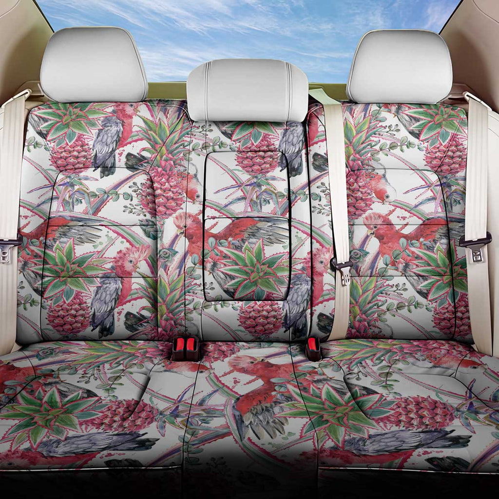 Australia Pink Galah Back Car Seat Cover Rose-breasted Cockatoo Pineapple Seamless Vibes - Aussie Hoodie