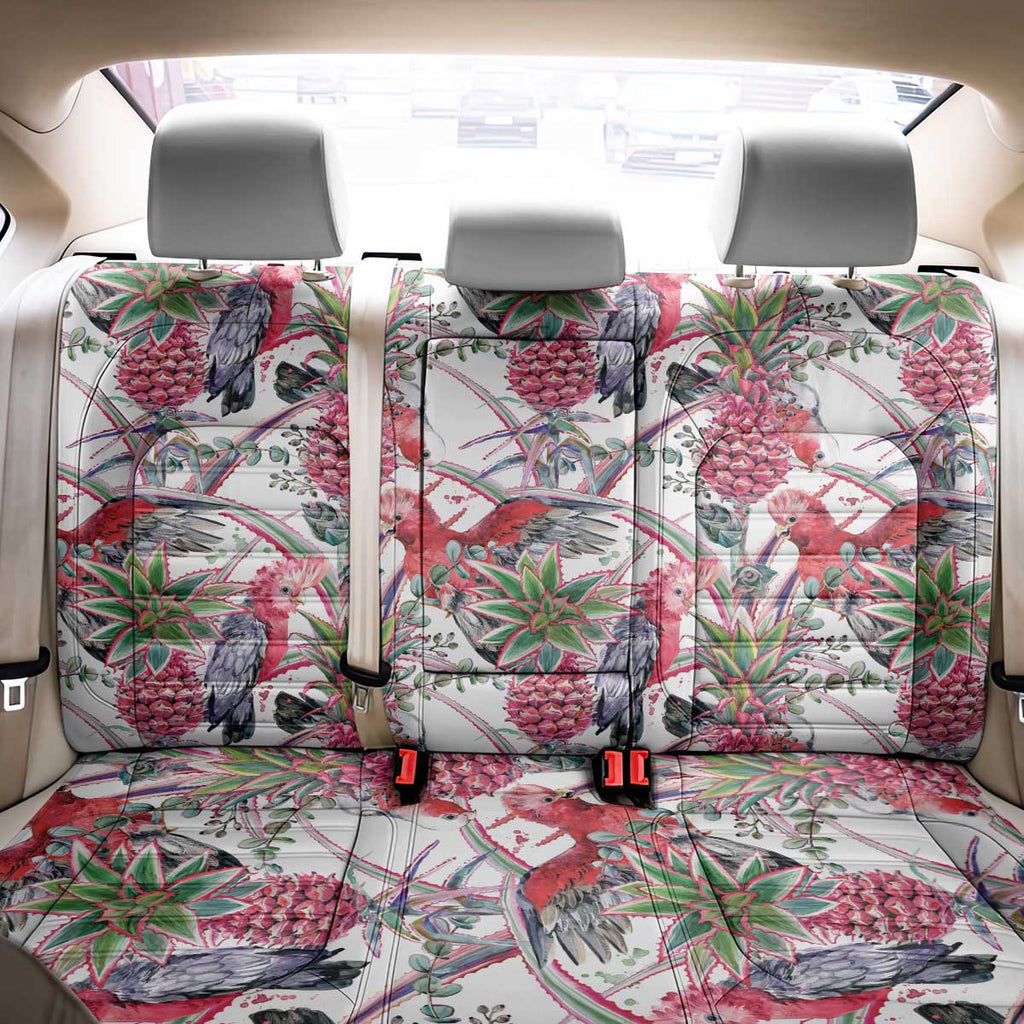 Australia Pink Galah Back Car Seat Cover Rose-breasted Cockatoo Pineapple Seamless Vibes - Aussie Hoodie