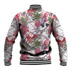 Australia Pink Galah Baseball Jacket Rose-breasted Cockatoo Pineapple Seamless Vibes - Aussie Hoodie