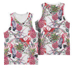 Australia Pink Galah Basketball Jersey Rose-breasted Cockatoo Pineapple Seamless Vibes - Aussie Hoodie