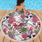 Australia Pink Galah Beach Blanket Rose-breasted Cockatoo Pineapple Seamless Vibes - Aussie Hoodie