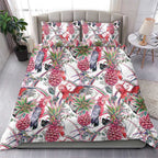 Australia Pink Galah Bedding Set Rose-breasted Cockatoo Pineapple Seamless Vibes - Aussie Hoodie