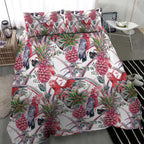 Australia Pink Galah Bedding Set Rose-breasted Cockatoo Pineapple Seamless Vibes - Aussie Hoodie