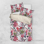 Australia Pink Galah Bedding Set Rose-breasted Cockatoo Pineapple Seamless Vibes - Aussie Hoodie