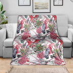 Australia Pink Galah Blanket Rose-breasted Cockatoo Pineapple Seamless Vibes - Aussie Hoodie