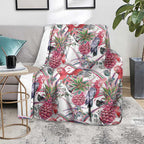 Australia Pink Galah Blanket Rose-breasted Cockatoo Pineapple Seamless Vibes - Aussie Hoodie