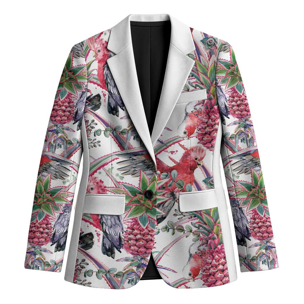Australia Pink Galah Blazer Rose-breasted Cockatoo Pineapple Seamless Vibes - Aussie Hoodie