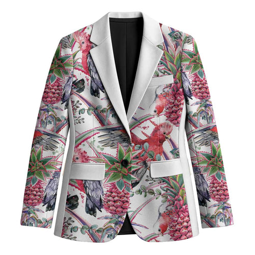 Australia Pink Galah Blazer Rose-breasted Cockatoo Pineapple Seamless Vibes - Aussie Hoodie