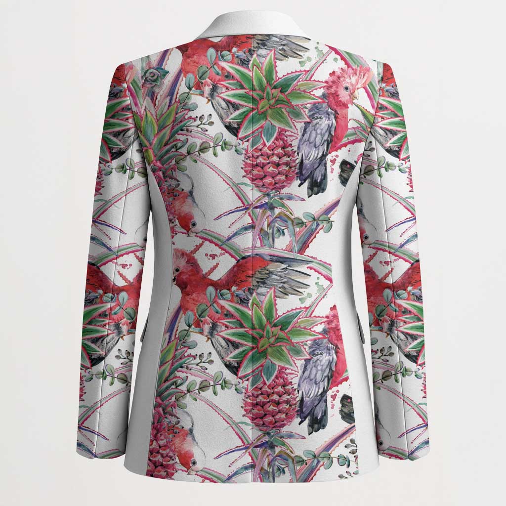 Australia Pink Galah Blazer Rose-breasted Cockatoo Pineapple Seamless Vibes - Aussie Hoodie