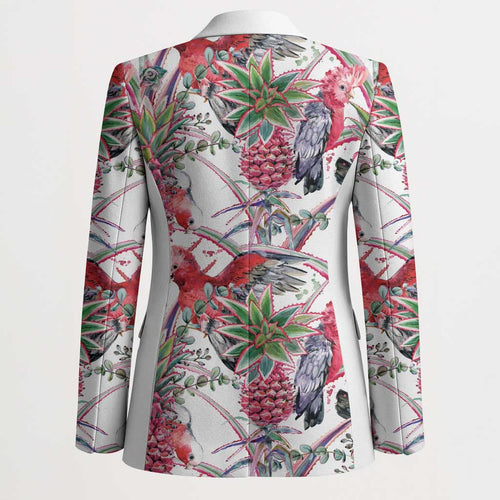 Australia Pink Galah Blazer Rose-breasted Cockatoo Pineapple Seamless Vibes - Aussie Hoodie