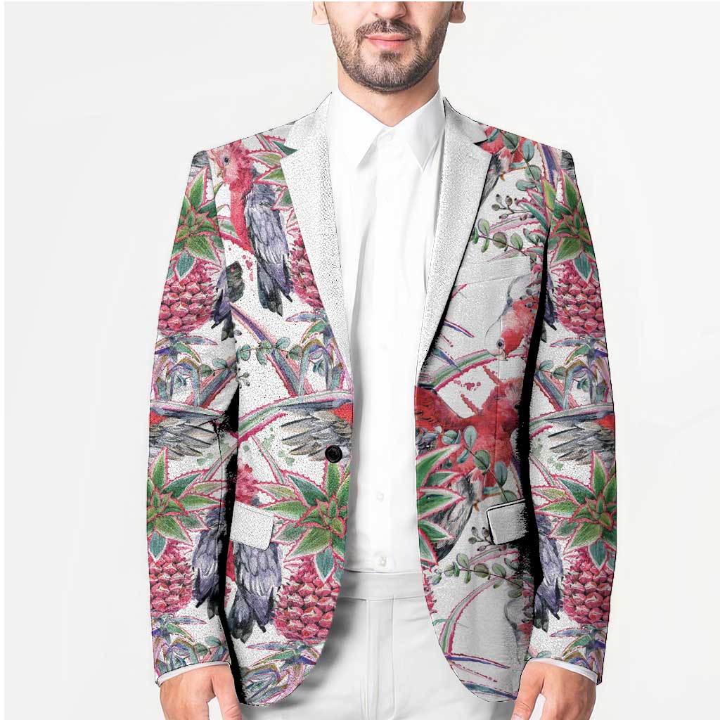Australia Pink Galah Blazer Rose-breasted Cockatoo Pineapple Seamless Vibes - Aussie Hoodie