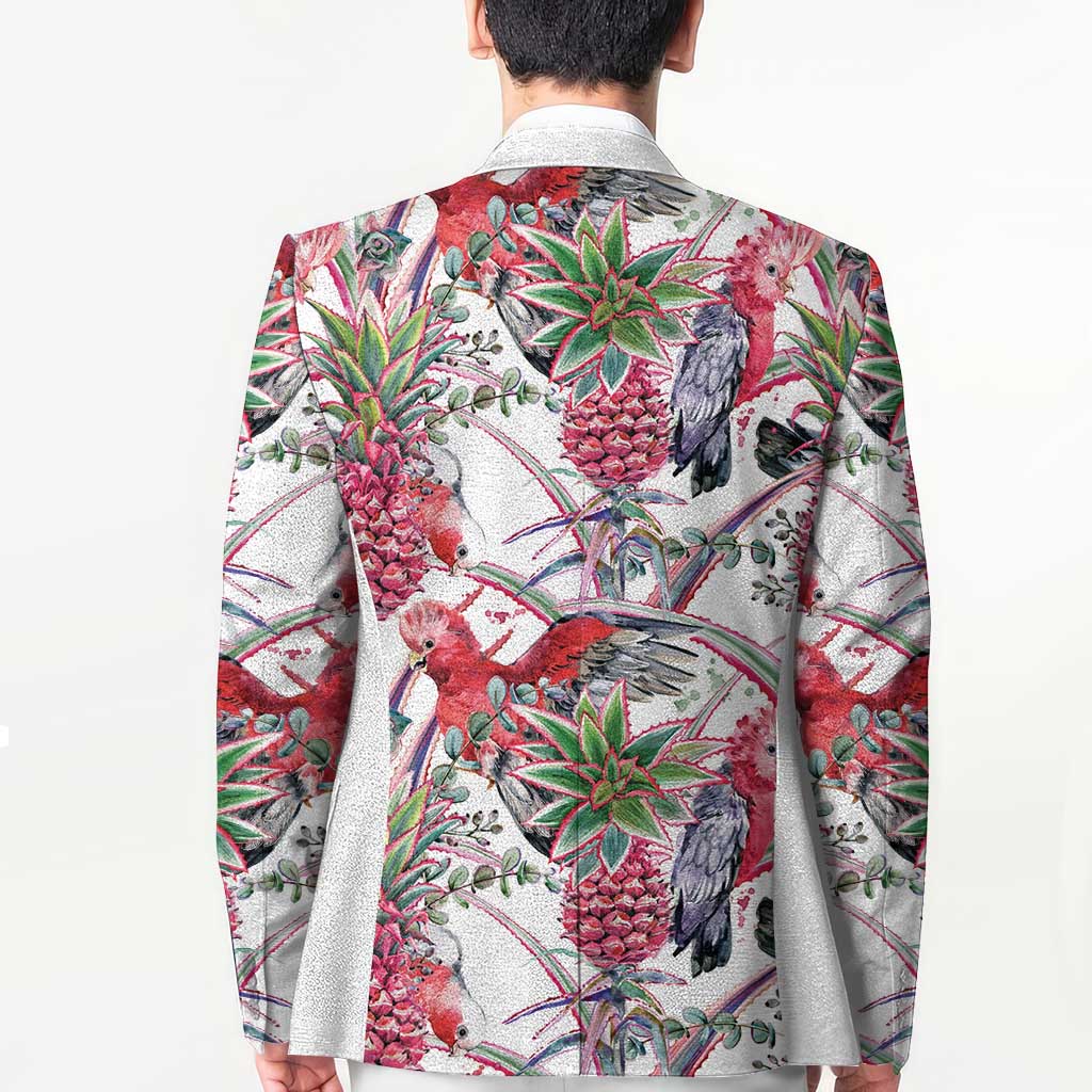 Australia Pink Galah Blazer Rose-breasted Cockatoo Pineapple Seamless Vibes - Aussie Hoodie