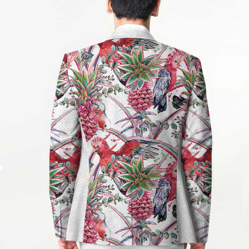 Australia Pink Galah Blazer Rose-breasted Cockatoo Pineapple Seamless Vibes - Aussie Hoodie