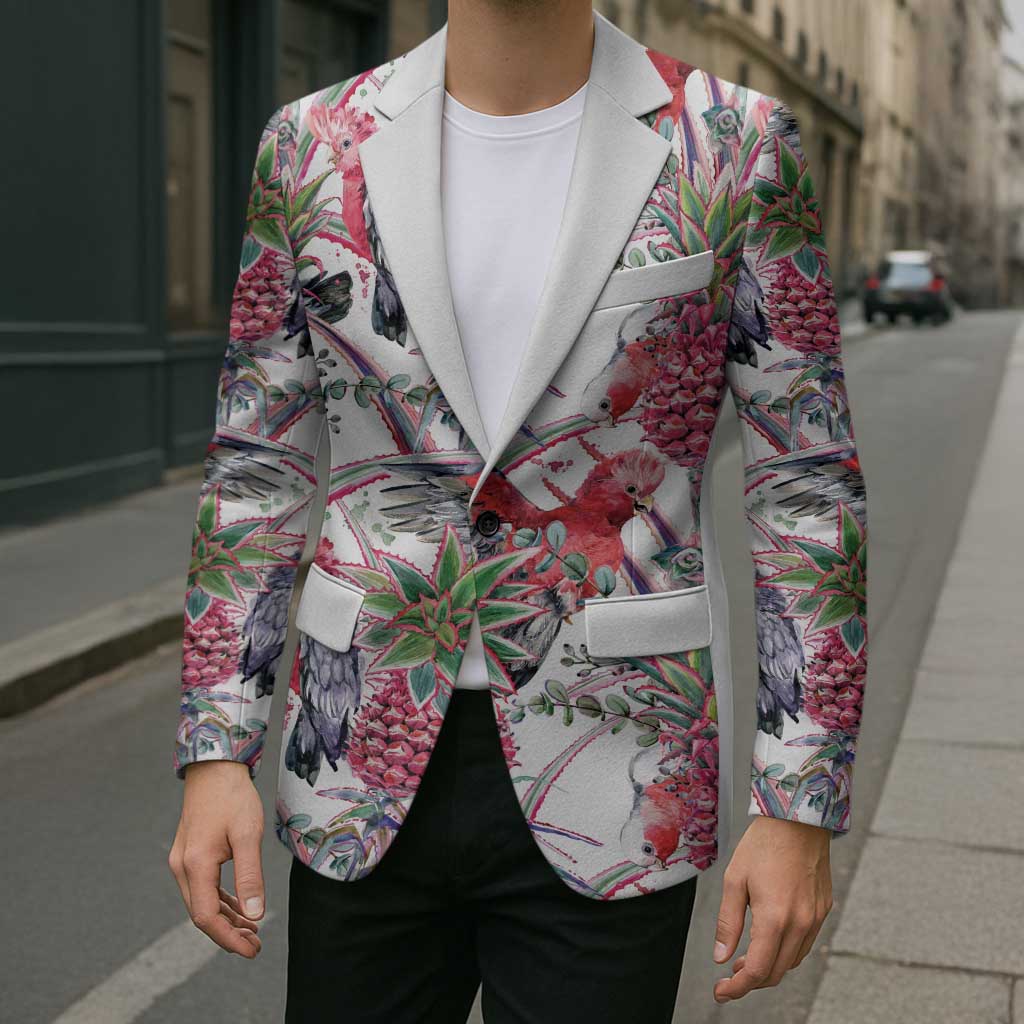 Australia Pink Galah Blazer Rose-breasted Cockatoo Pineapple Seamless Vibes - Aussie Hoodie