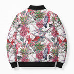 Australia Pink Galah Bomber Puffer Jacket Rose-breasted Cockatoo Pineapple Seamless Vibes - Aussie Hoodie