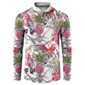 Australia Pink Galah Button Sweatshirt Rose-breasted Cockatoo Pineapple Seamless Vibes - Aussie Hoodie