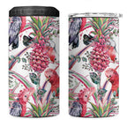 Australia Pink Galah 4 in 1 Can Cooler Tumbler Rose-breasted Cockatoo Pineapple Seamless Vibes - Aussie Hoodie