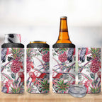 Australia Pink Galah 4 in 1 Can Cooler Tumbler Rose-breasted Cockatoo Pineapple Seamless Vibes - Aussie Hoodie