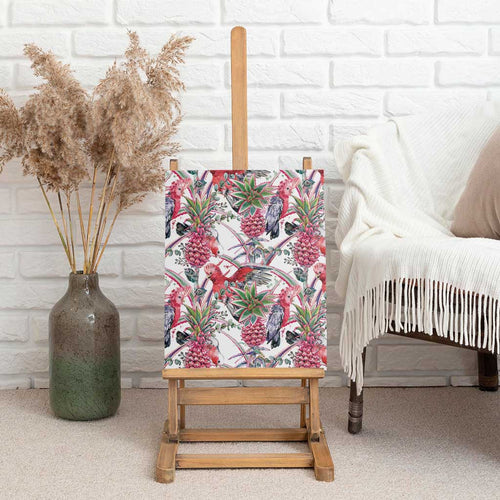 Australia Pink Galah Canvas Wall Art Rose-breasted Cockatoo Pineapple Seamless Vibes - Aussie Hoodie
