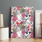 Australia Pink Galah Canvas Wall Art Rose-breasted Cockatoo Pineapple Seamless Vibes - Aussie Hoodie