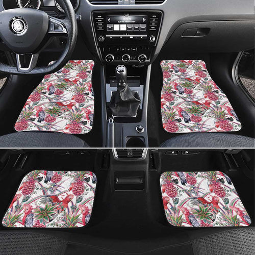 Australia Pink Galah Car Mats Rose-breasted Cockatoo Pineapple Seamless Vibes - Aussie Hoodie