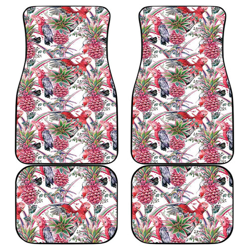 Australia Pink Galah Car Mats Rose-breasted Cockatoo Pineapple Seamless Vibes - Aussie Hoodie
