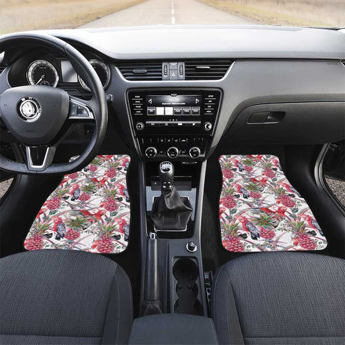 Australia Pink Galah Car Mats Rose-breasted Cockatoo Pineapple Seamless Vibes - Aussie Hoodie