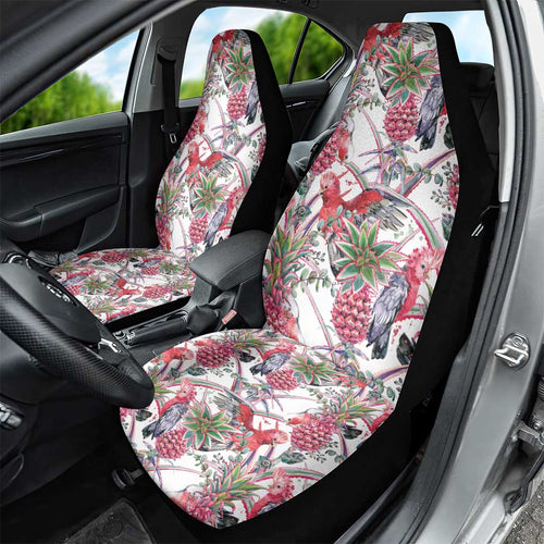 Australia Pink Galah Car Seat Cover Rose-breasted Cockatoo Pineapple Seamless Vibes - Aussie Hoodie