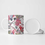 Australia Pink Galah Ceramic Mug Rose-breasted Cockatoo Pineapple Seamless Vibes - Aussie Hoodie