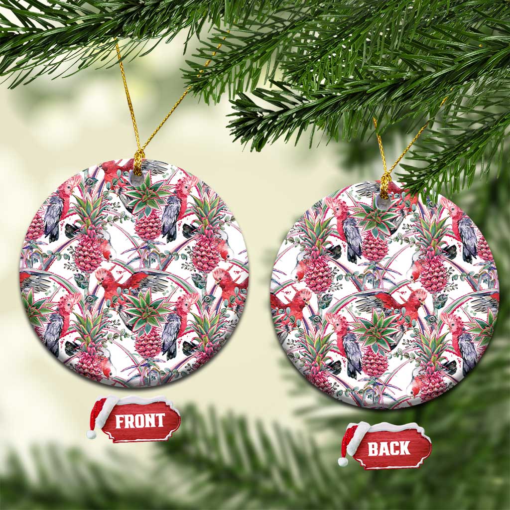 Australia Pink Galah Ceramic Ornament Rose-breasted Cockatoo Pineapple Seamless Vibes - Aussie Hoodie