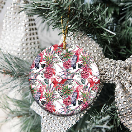 Australia Pink Galah Ceramic Ornament Rose-breasted Cockatoo Pineapple Seamless Vibes - Aussie Hoodie