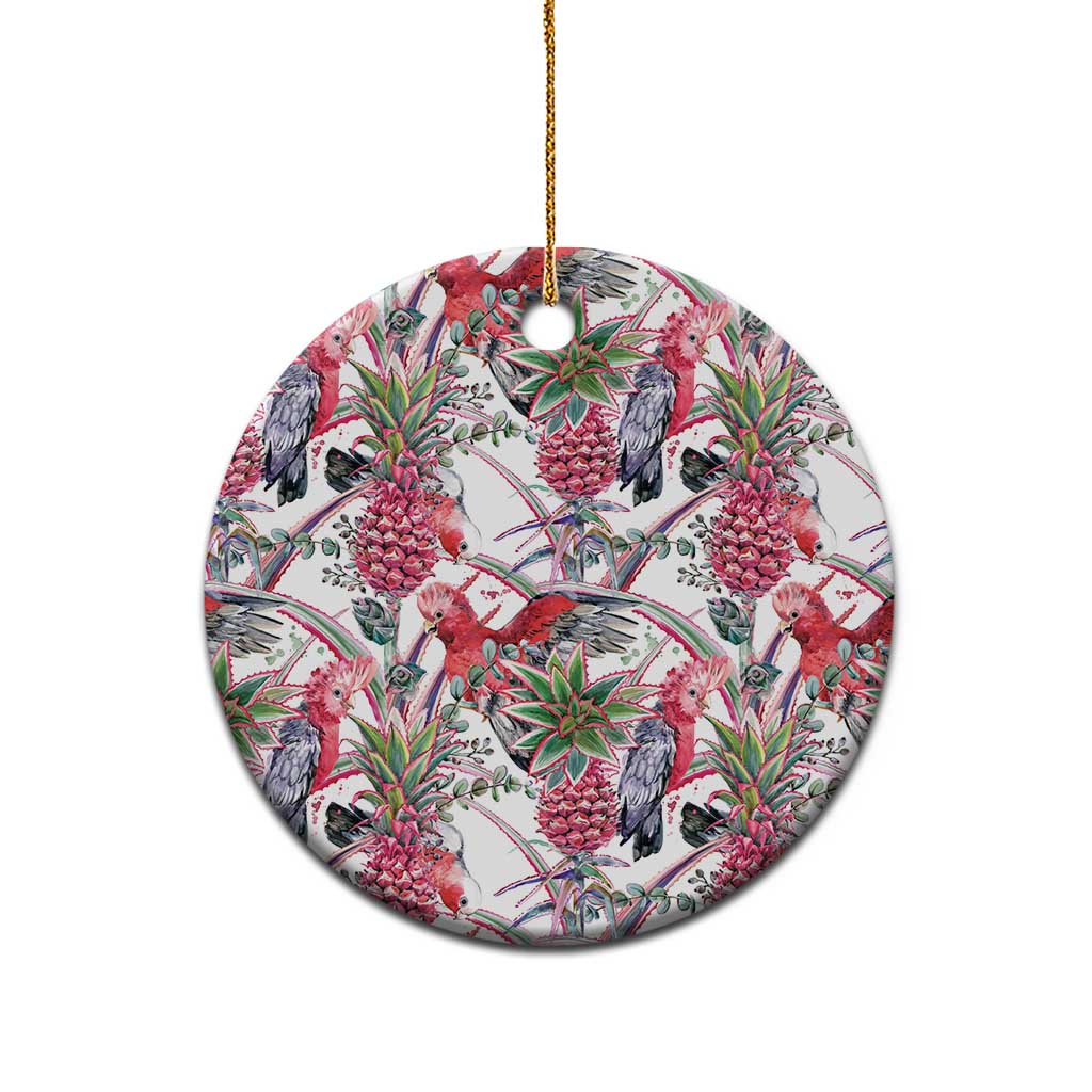 Australia Pink Galah Ceramic Ornament Rose-breasted Cockatoo Pineapple Seamless Vibes - Aussie Hoodie
