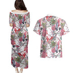 Australia Pink Galah Couples Matching Puletasi and Hawaiian Shirt Rose-breasted Cockatoo Pineapple Seamless Vibes - Aussie Hoodie