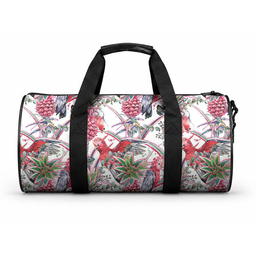 Australia Pink Galah Duffle Bag Rose-breasted Cockatoo Pineapple Seamless Vibes