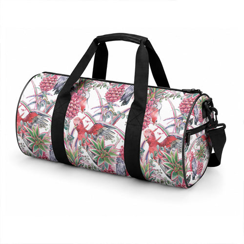Australia Pink Galah Duffle Bag Rose-breasted Cockatoo Pineapple Seamless Vibes
