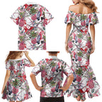 Australia Pink Galah Family Matching Mermaid Dress and Hawaiian Shirt Rose-breasted Cockatoo Pineapple Seamless Vibes - Aussie Hoodie