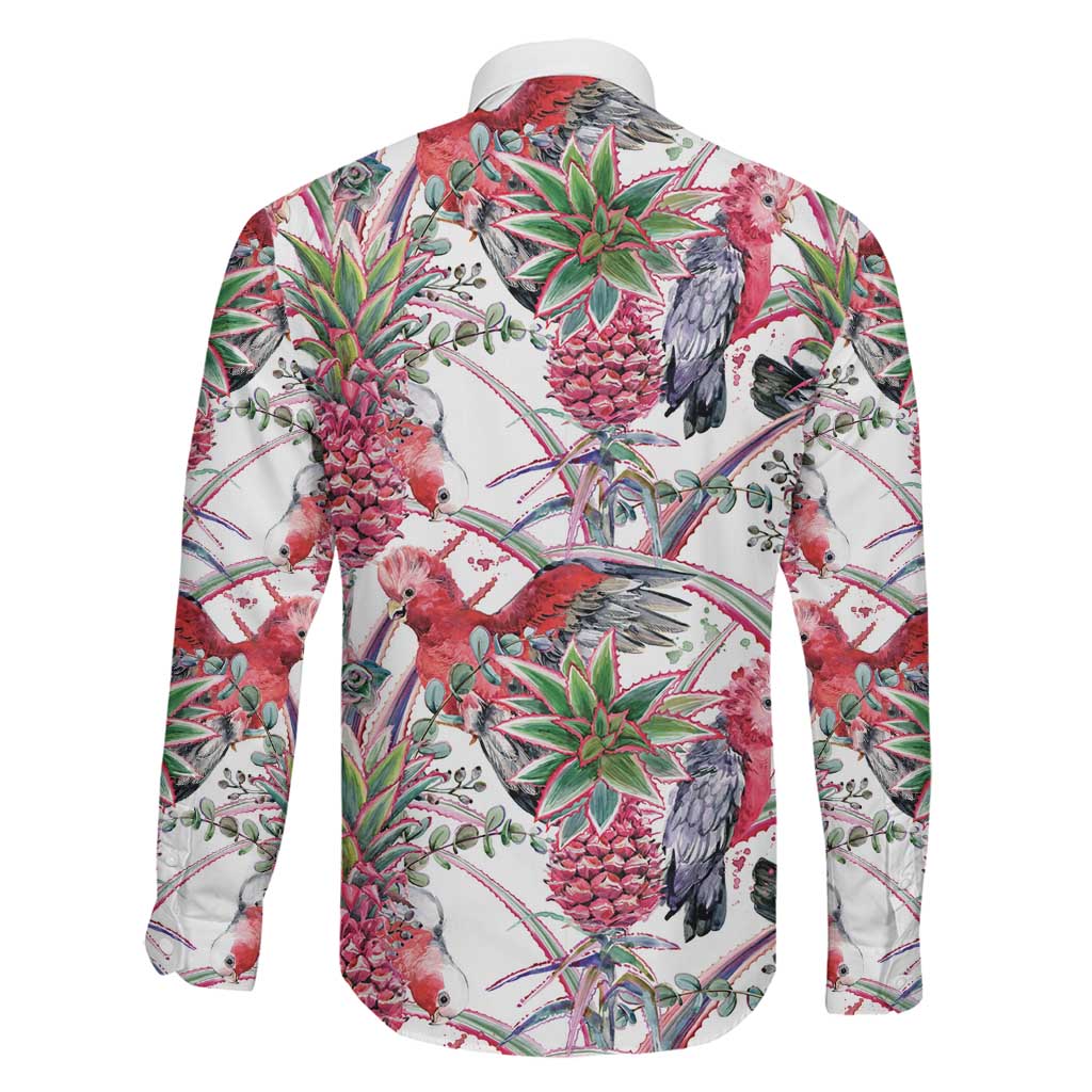 Australia Pink Galah Family Matching Mermaid Dress and Hawaiian Shirt Rose-breasted Cockatoo Pineapple Seamless Vibes - Aussie Hoodie