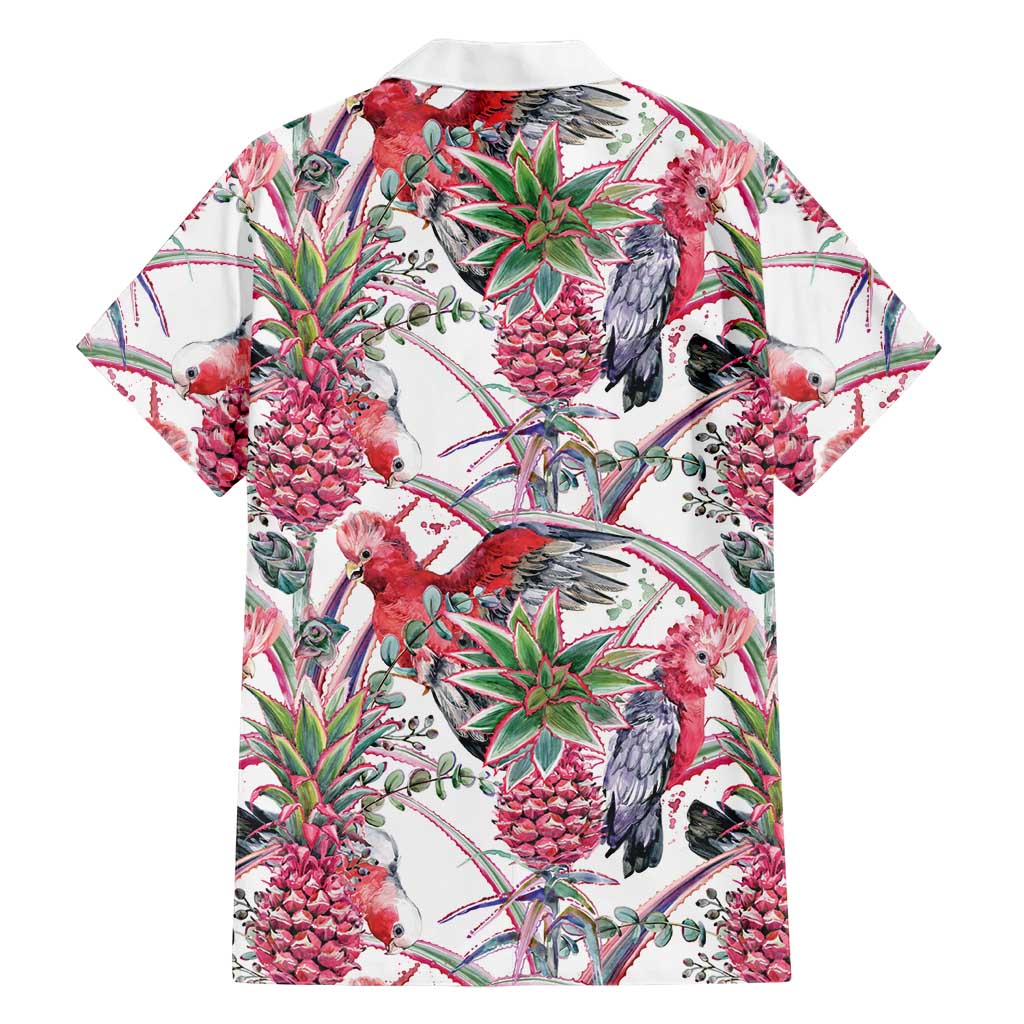 Australia Pink Galah Family Matching Off Shoulder Maxi Dress and Hawaiian Shirt Rose-breasted Cockatoo Pineapple Seamless Vibes - Aussie Hoodie