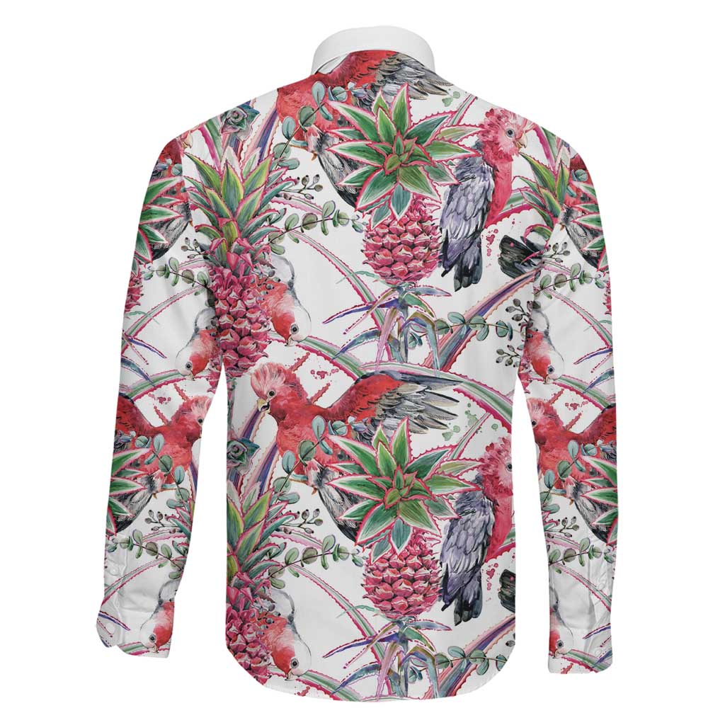 Australia Pink Galah Family Matching Off Shoulder Short Dress and Hawaiian Shirt Rose-breasted Cockatoo Pineapple Seamless Vibes - Aussie Hoodie